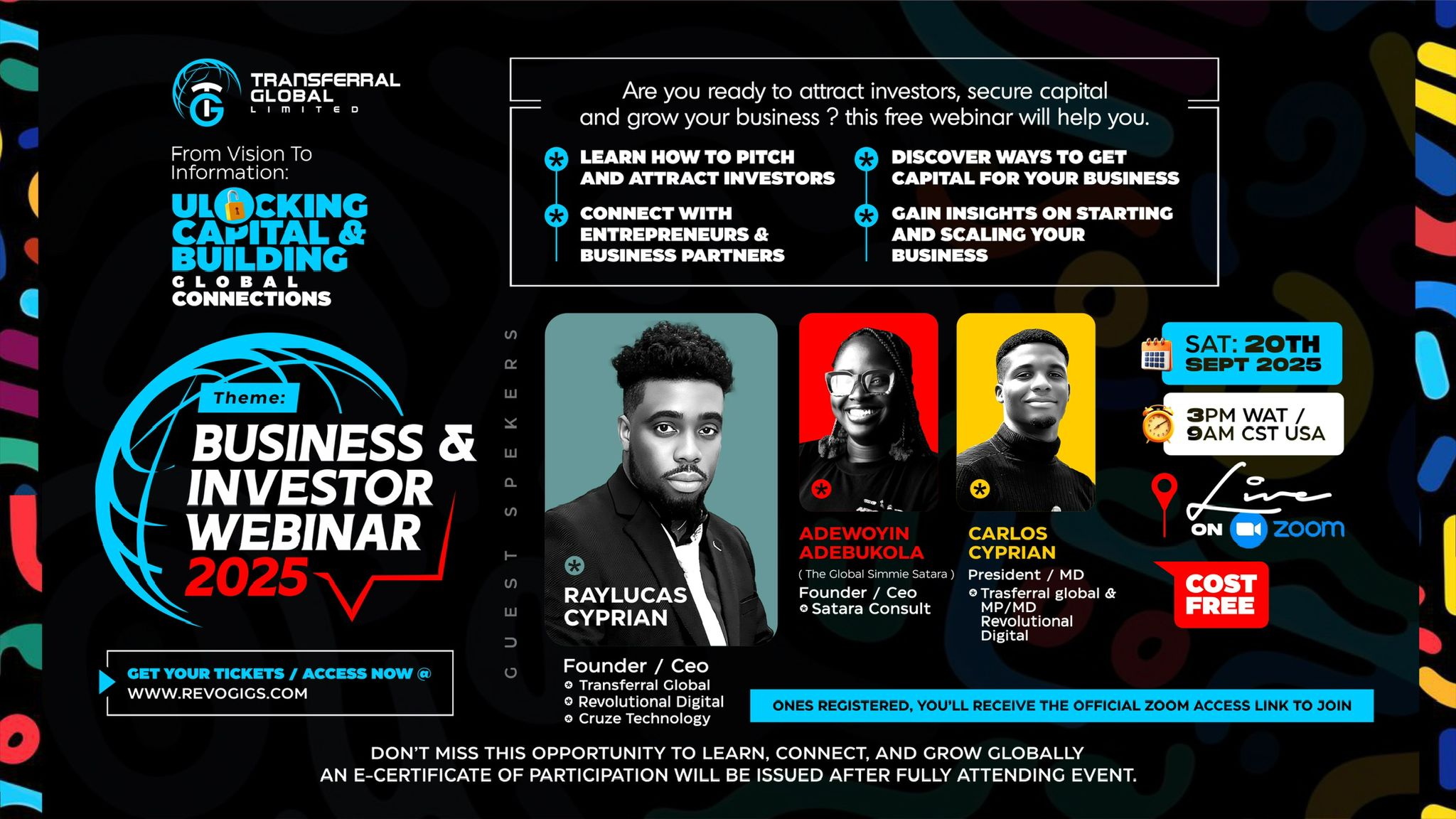 Business and Investor Webinar 2025(From Vision to Investment: Unlocking Capital and Building Global Connections)